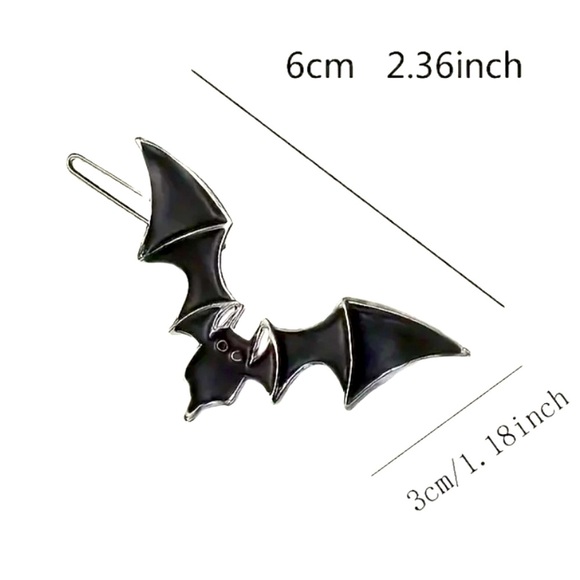 Black Bat Hair Clip - Picture 3 of 3